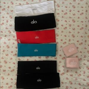 ALO Yoga Hair Accessories Set - Black, White, Red, Blue, Pink